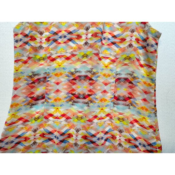 Cabi Avery Aztec Tunic Tank Top Womens Size S Multicolor Geo Sleeveless Boho - Picture 13 of 14